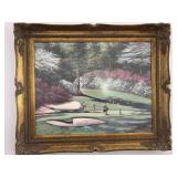 Gold Framed Golf Picture - 36”x29”