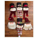 Plush Hanging Christmas Decor - 6 Pieces