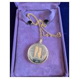 Commemorative Coin Pendant Necklace Honoring Victims of  September 11, 2001 Attacks