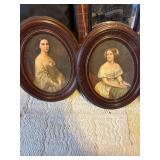 2 Oval Framed Prints