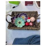 Basket with Soap Dishes and Soaps