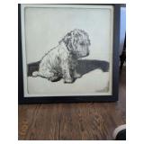 27 x 27 Framed Dog Sketch