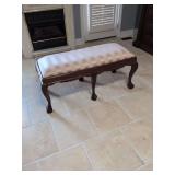 Chippendale Style Bench with Claw Feet 43.5”x20”x20”