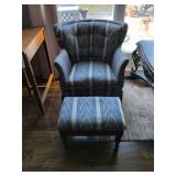 Apolstered Side Chair with Footstool