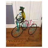 Frog on Bike Planter