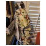 2 Curtain Rods with Floral Valance