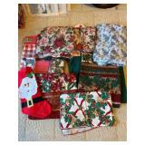 Christmas Tablecloths, Placemats with Napkins, Stocking