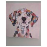 12 x 12 Dog Oil Painting  Canvas that has been Hand-Embellished with Textured Brush Strokes.