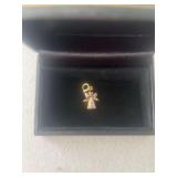 Small Angel Charm with Diamond Accent