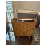 Vintage Longaberger Woven Magazine Holder with Contents
