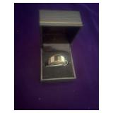 Sterling Silver Black Onyx and Mother of Pearl Ring