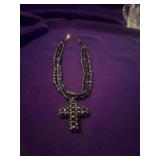 Beaded Cross Necklace