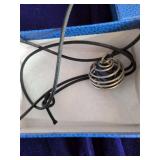 Wire Cage Pendant Necklace with a Crystal or Gemstone Inside
