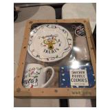 Cookie Gift Set, Hot Chocolate, Cookies, Cup and Plate