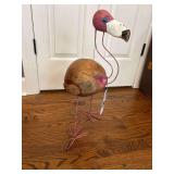 Flamingo Decor- Coconut Body/ Wire Legs and Neck