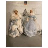 2 Tree Toppers with Porcelain Faces