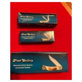 Frost Cutlery - Bullet Trapper I, Little Razor Folder and Bear Claw