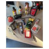 Small Tote with Miscellaneous Fluids and Tools