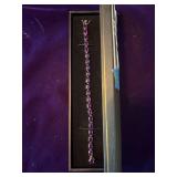 Sterling Silver Amethyst Tennis Bracelet.