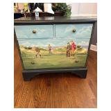 Painted Dresser -Golf Scene 36”x18”x32”