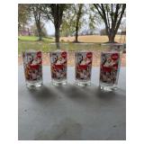 4 Coca Cola Glasses - 1994 Krystal Collector Edition