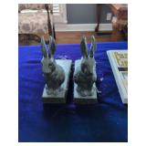 Rabbit Book Ends, Polishing Cloth, Light Bulbs