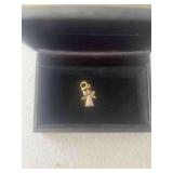 Small Angel Charm with Diamond Accent