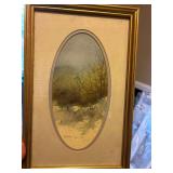 Framed and Matted Burton Dye Print 8x12.5