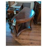 Traditional Mahogany Demilune Console Table.