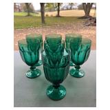 7 Green Duratuff Goblets