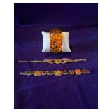 Vintage Bracelets - Liz Claiborne Panel Link, Joan Rivers Cuff and Lauren Conrad link