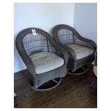 2 Wicker Swivel Rockers