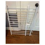 White Metal Dog Barrier  37” Wide, Height Adjustable