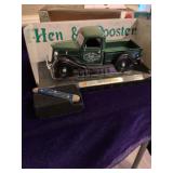 Hen And Rooster Truck and Knife Set