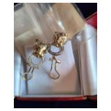 Panther Head Earrings
