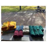 Towels - 7 Green, 3 Cream, 2 Burgandy, 2 Blue and Round Swim Towels