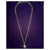 Pendant Necklace with a Wheat Chain