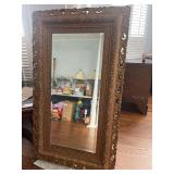 Gold Framed Beveled Mirror - 31”x53”