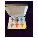 Sterling Silver Venetian Glass Pendant Set with Chain