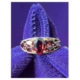 10K Garnet Ring