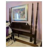 King Size Four Post Bed with Rails