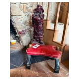 Guan Yu Statue and Camel Saddle Stool