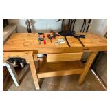 Wood Working Bench with Vices and Clamps