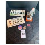 Airman Sculpture, Air Medal License Plate, Misc