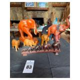 Wooden Carved Elephants
