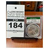 2020 - (P) Silver Eagle 1oz Fine Silver One Dollar Coin - First Strike - PCGS MS69