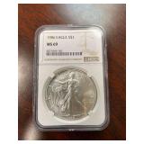 1986 (S) Silver Eagle One Dollar Coin - NGC MS69