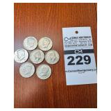 (7) 1967-1969 Kennedy Half Dollars