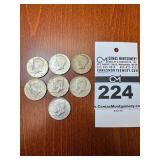 (7) Kenndy Half Dollars - (1) 1965 (1) 1966 (2) 1967 (2) 1988 (1) 1969