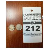 2 - Buffalo Nickles - (1) 1935 (1) Unknown